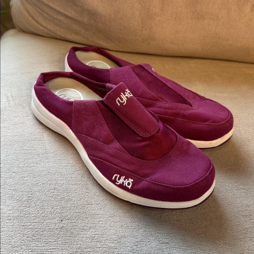 Ryka Women's Slip-On Walking Shoes in Burgundy